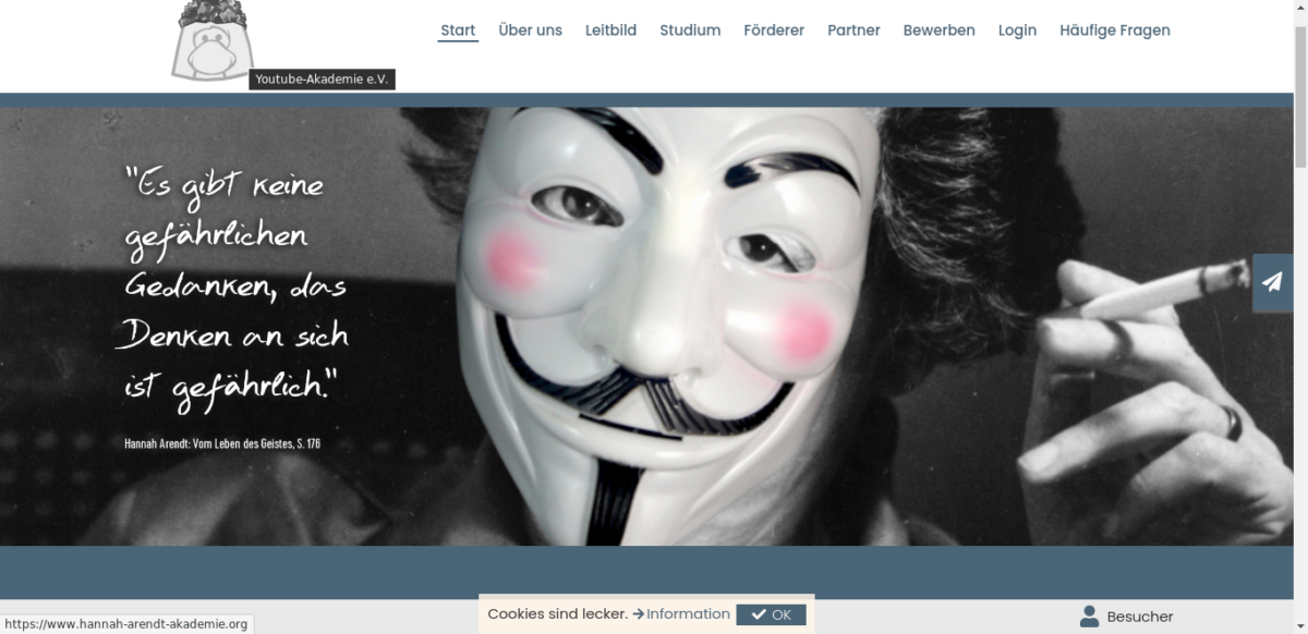 AnonLeaks hat die "Hannah-Arendt-Akademie umgestaltet
